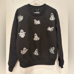 Black Top with Ghosts Patches 👻